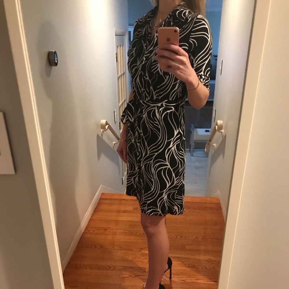 H&M Zebra Pattern Dress W/ Belt - image 3